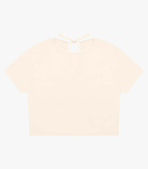 Blusa Feminina Box Em Tecido Viscose Rovitex Bege