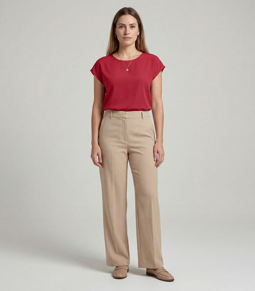 Blusa Feminina em Malha Infinita Cor Vermelho