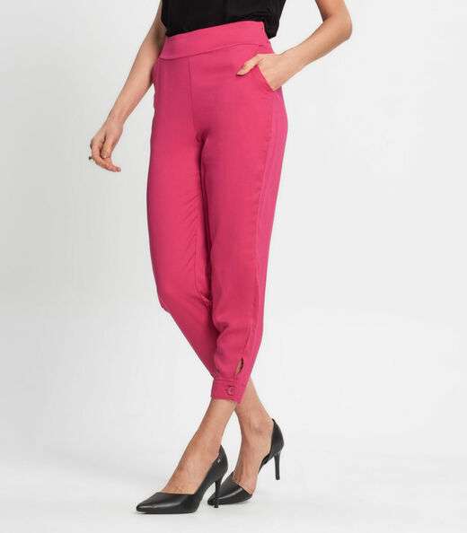 Calça Em Viscose Feminina Endless Rosa