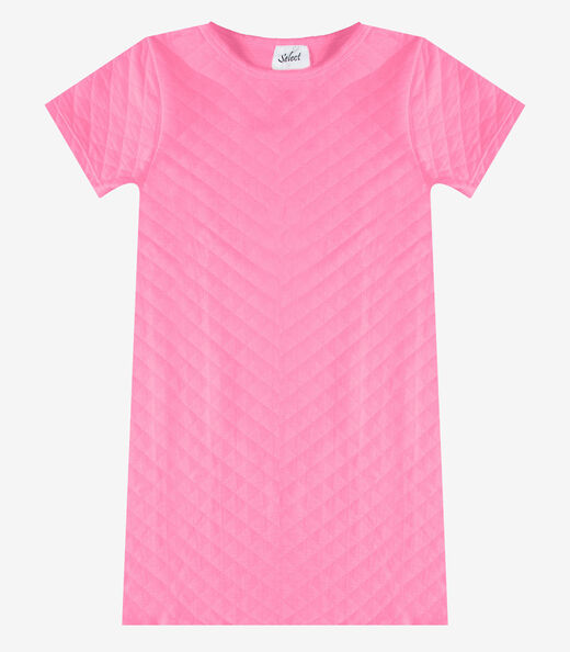 Vestido Infantil Feminino Malha Matelasse Select Rosa