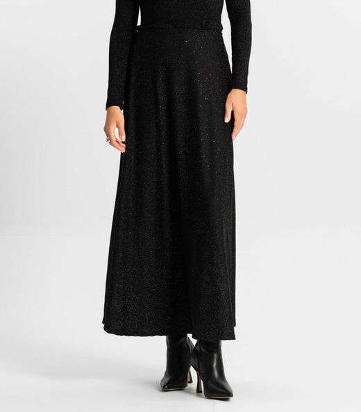 Saia Midi Endless Preto