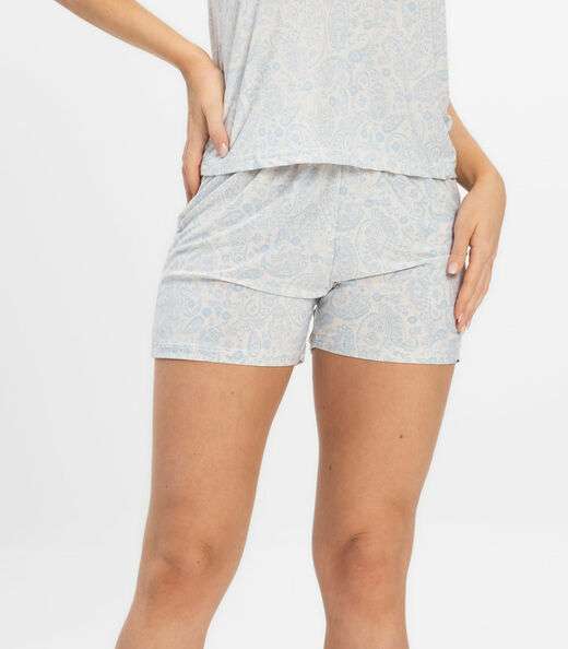 Short Doll Curto Feminino De Liganete Bella Ana Bege