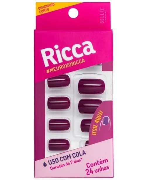 Image_Ricca Unhas Postiças Roxo Ametista