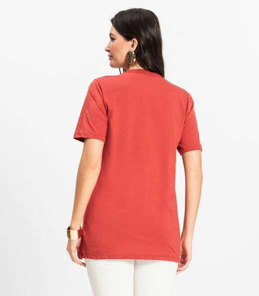 Camiseta Básica Unissex Rovitex Vermelho