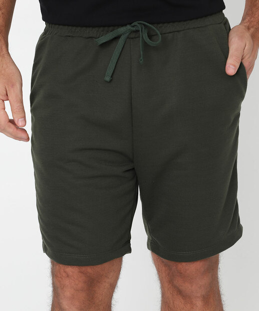 Bermuda Masculina Moletom Marisa Verde