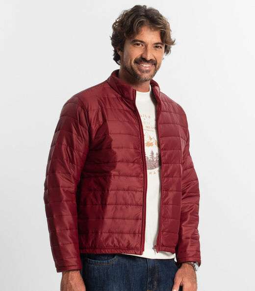 Jaqueta Masculina Em Microfibra Diametro Vermelho