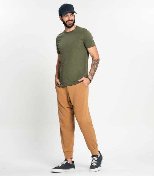 Camiseta Meia Malha Básica Masculina Kohmar Verde