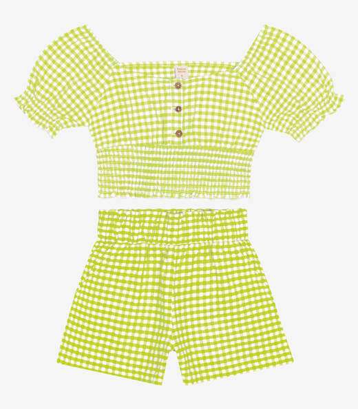 Image_Conjunto Menina Blusa com Shorts Trick Nick Verde