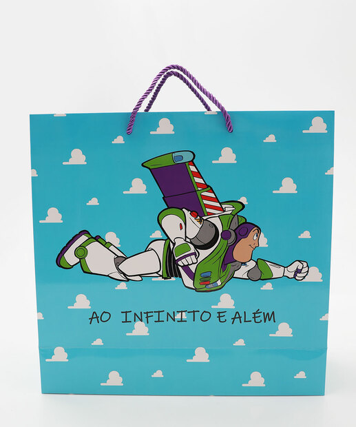 Embalagem Presente Sacola Toy Story Disney Azul