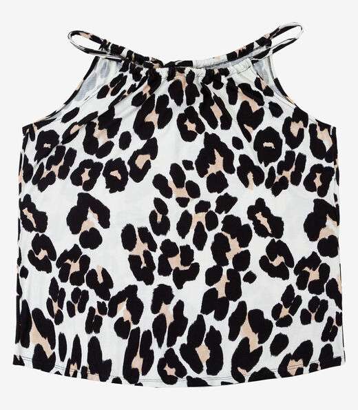 Blusa de Alça Plus Size Infinita Cor Bege