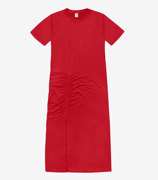 Vestido Feminino Molecotton Midi Rovitex Vermelho