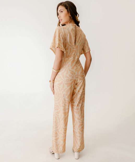 Macacão Feminino Estampado Brilho Lurex Marisa