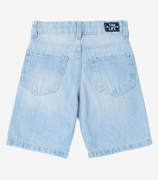 Bermuda Masculina Infantil Jeans Trick Nick Azul