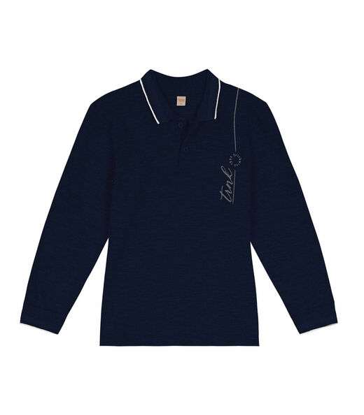 Camisa Polo Infantil Manga Longa Trick Nick Azul