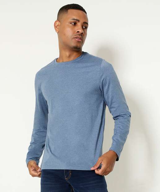 Camiseta Masculina Básica Manga Longa MR 