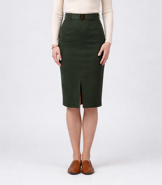 Saia Feminina Bengaline Renaluci Verde
