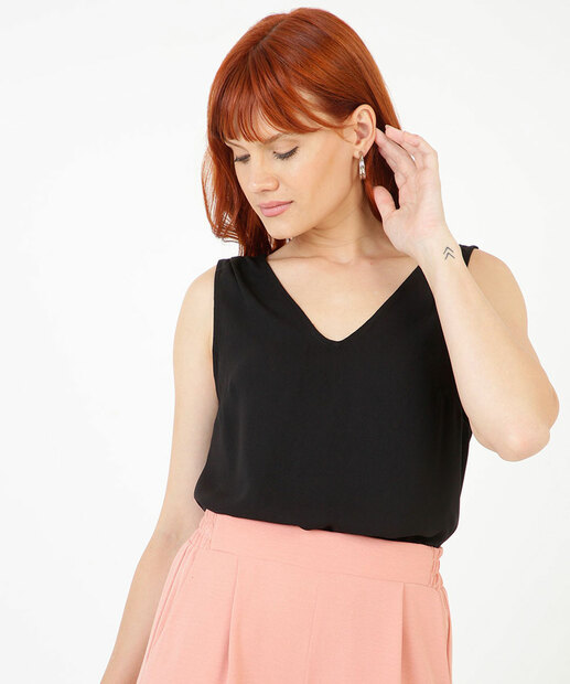 Blusa Regata Feminina Vazada Marisa