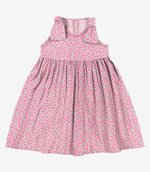 Vestido em Popeline Rovi Kids Rosa