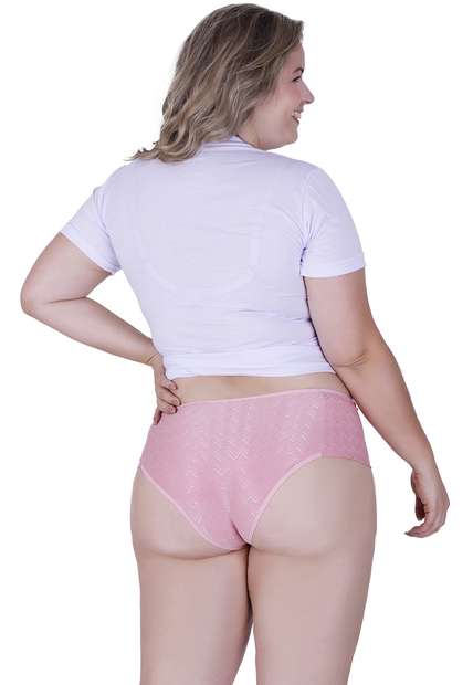 Calcinha Serena Plus Size Microfibra Concept Lingerie Rosa