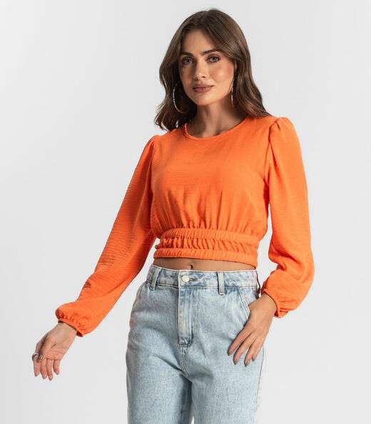 Image_Blusa Feminina Manga Longa Endless Laranja