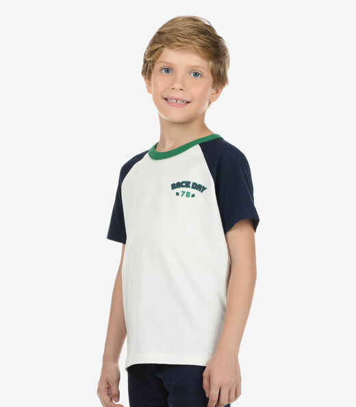 Conjunto Camiseta com Bermuda Masculino Rovi Kids Azul