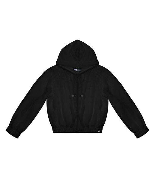 Image_Jaqueta Juvenil Em Pelo Safira Com Capuz Minty Preto