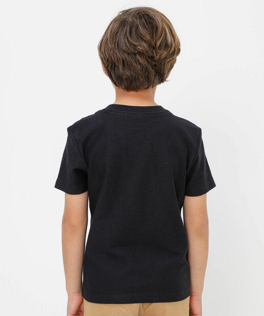 Camiseta Infantil Textura Batman Warner Bros Tam 4 a 10 Preto