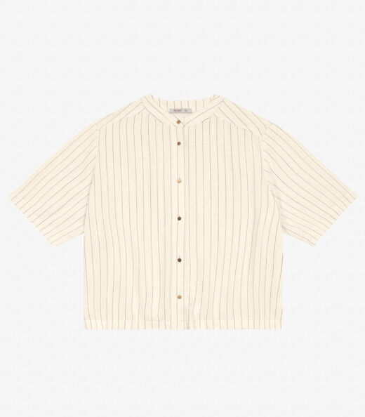 Camisa Manga Curta Plus Size Secret Glam Bege
