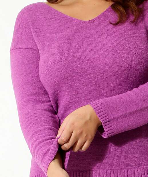 Suéter Plus Size Feminino Tricô Marisa