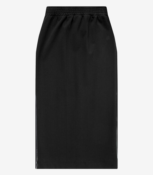 Saia Midi Feminina Em Ponto Roma Rovitex Preto