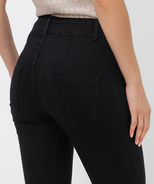 Calça Feminina Jeans Skinny Cintura Alta Marisa Preto