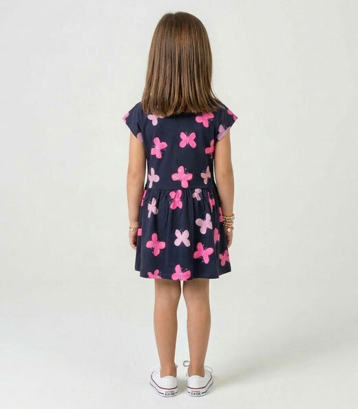 Vestido Infantil Estampado Select Azul