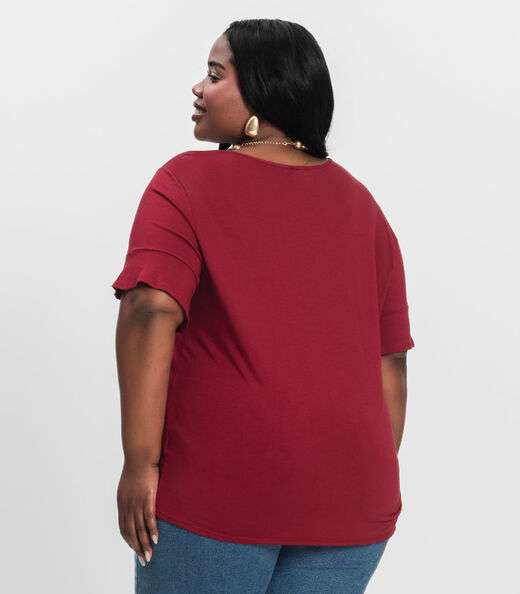 Blusa Plus Size Infinita Cor Rovitex Vermelho
