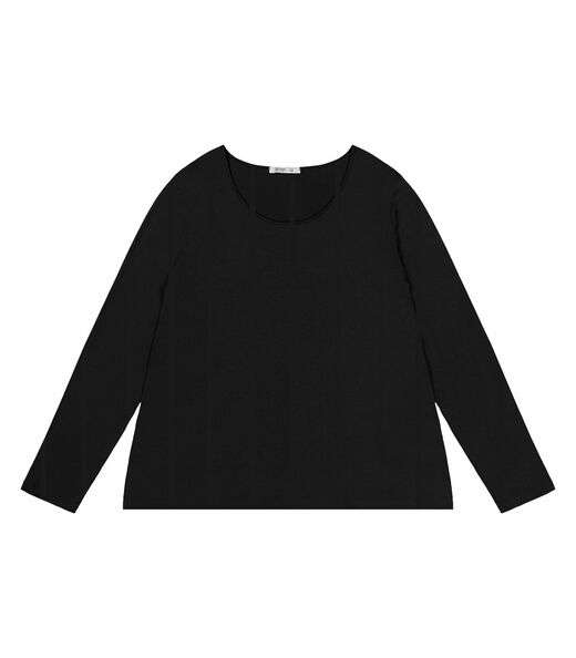 Blusa Manga Longa Viscotorcion Secret Glam Preto