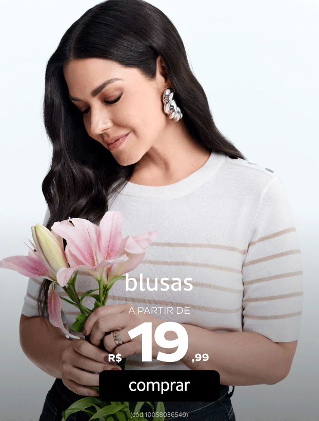 Blusas a partir de R$19,99