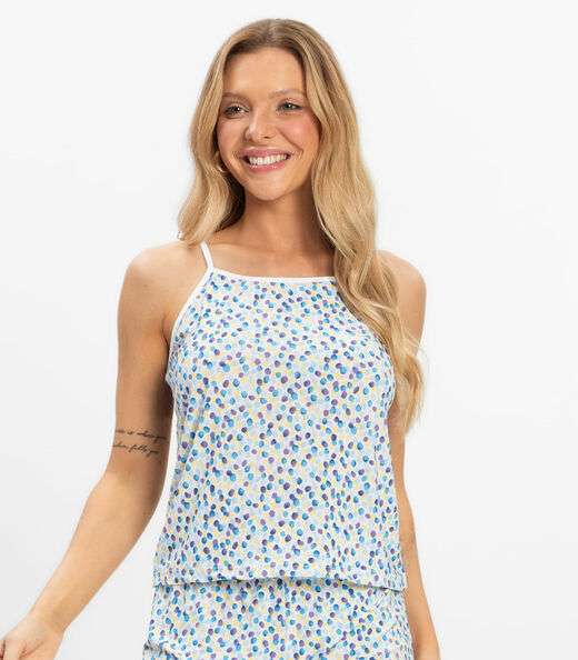 Short Doll Curto Feminino De Liganete Bella Ana Azul