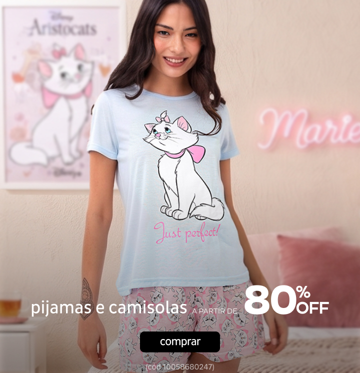Pijamas e Camisolas com até 80% Pijamas e Camisolas com até 80%