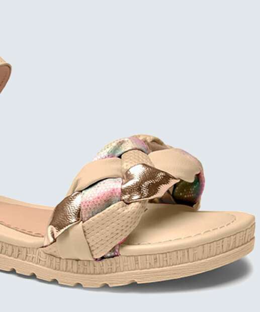 Sandália Infantil Tiras Trançadas Pink Cats 