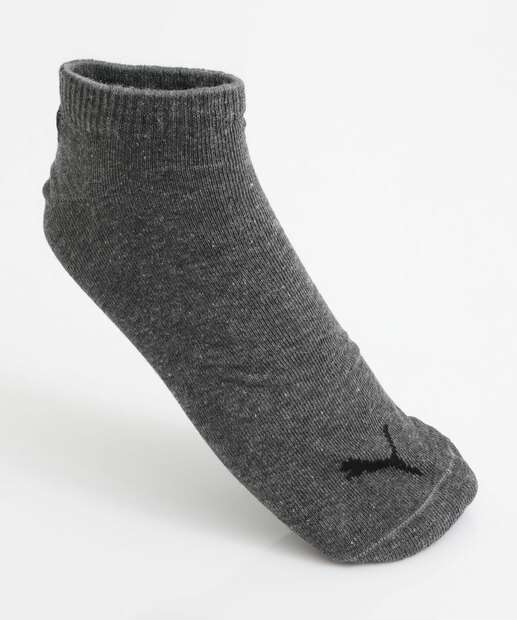 Kit 3 Pares Meias Masculina Soquete Puma Preto 