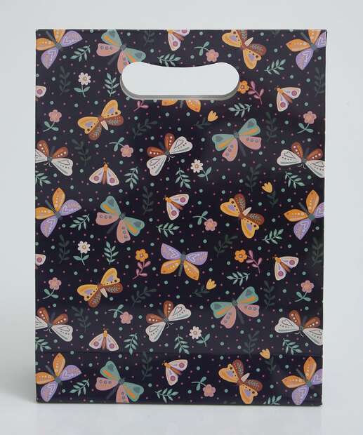 Embalagem Presente Sacola Estampa Borboletas Marisa
