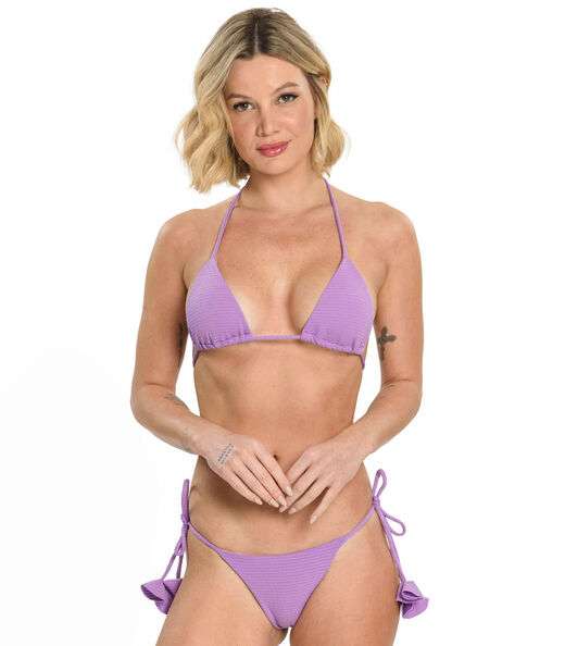 Biquíni Cortininha com Amarração Loule Roxo