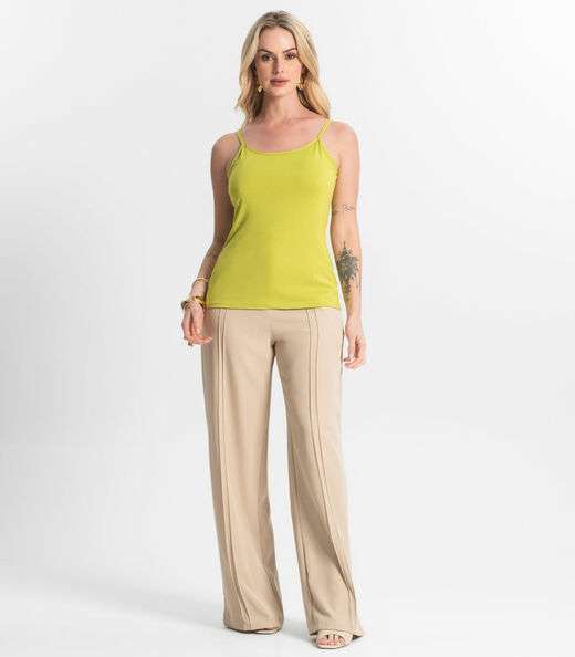 Blusa Feminina de Alças Básica Rovitex Verde