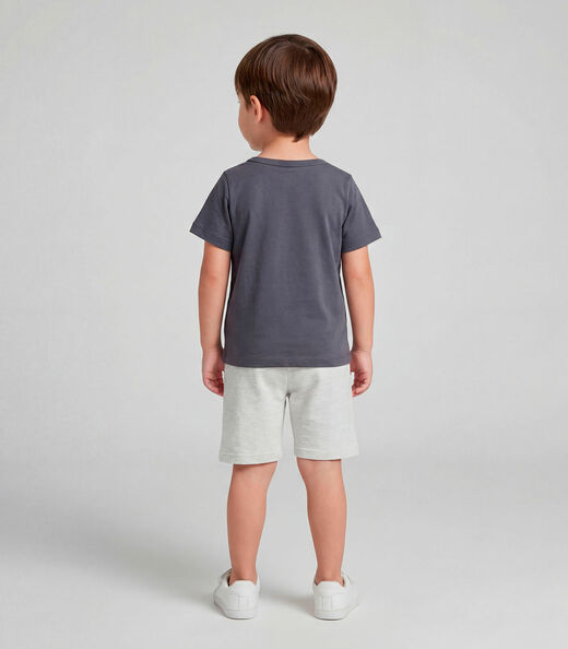 Conjunto Infantil Camiseta com Bermuda Select Cinza