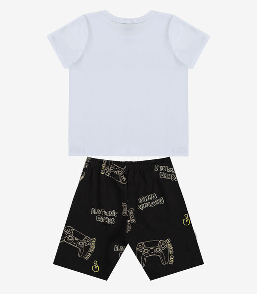Conjunto Infantil Camiseta e Bermuda Select Preto