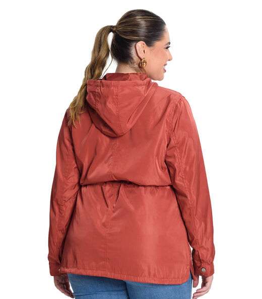 Jaqueta com capuz Sarja Secret Glam Marrom