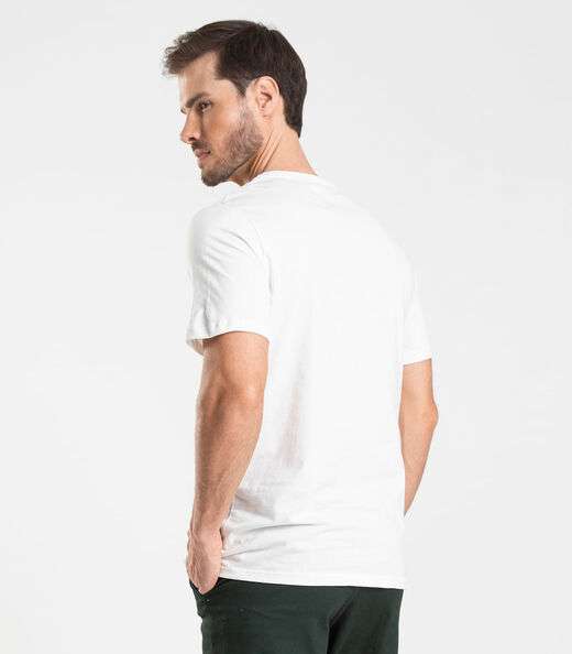Camiseta Meia Malha Masculina Diametro Bege