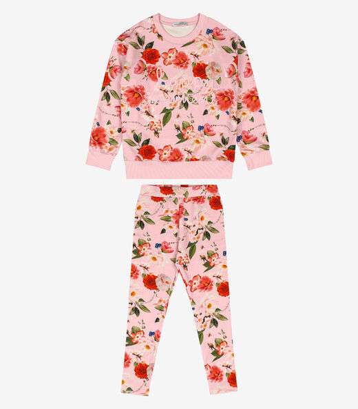 Conjunto de Blusão Com Legging Trick Nick Rosa