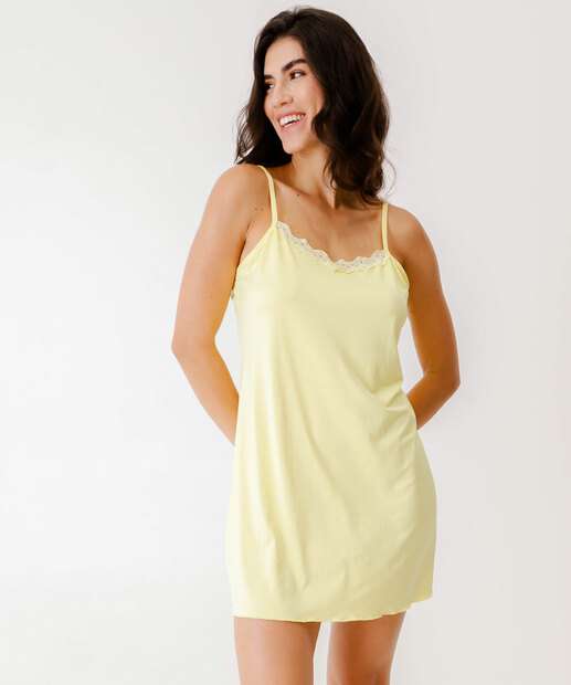 Image_Camisola Liganete Recorte Renda Alças Finas Marisa Amarelo