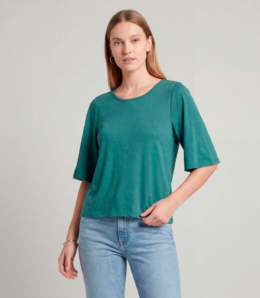 Blusa Feminina Com Manga Godê Infinita Cor Verde