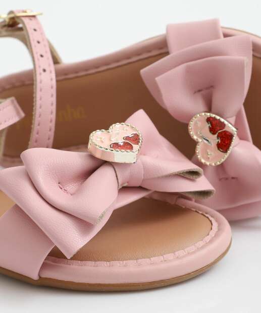 Sandália Infantil Laço Molekinha Rosa